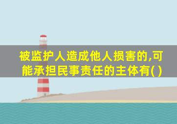 被监护人造成他人损害的,可能承担民事责任的主体有( )